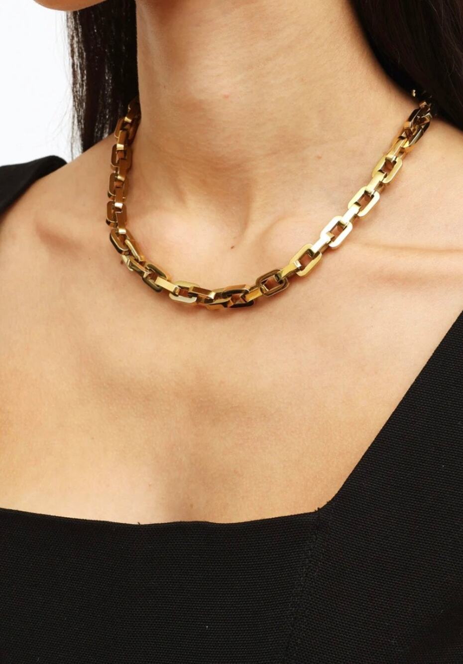 Eddie Borgo Supra Chain Link Necklace 12k gold plated